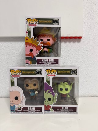 Funko Pop Desencanto King Zog, Bean y Elfo