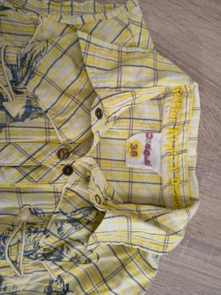 Camisa Desigual cuadros amarilla M/38