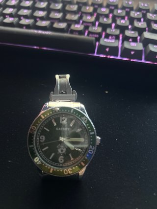 Reloj Gatsby Hombre Verde y Plateado