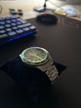 Reloj Gatsby Hombre Verde y Plateado