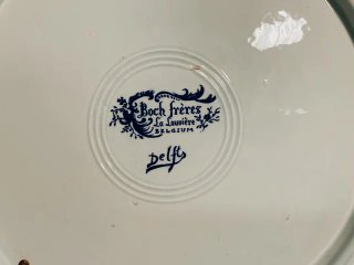 Pareja Platos Delft Boch Frères Azules