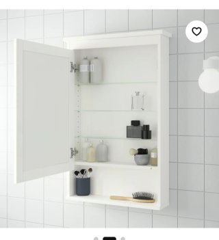 Mueble baño espejo IKEA HEMNES blanco