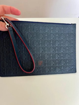 Bolso Carolina Herrera Original Azul y Rojo