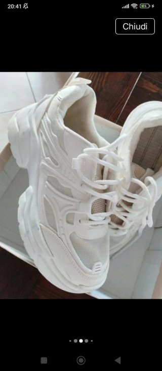 Scarpe sportive plateau bianche 37