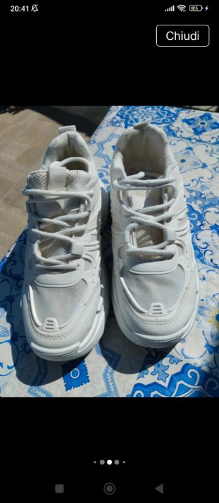 Scarpe sportive plateau bianche 37