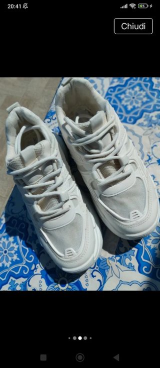 Scarpe sportive plateau bianche 37