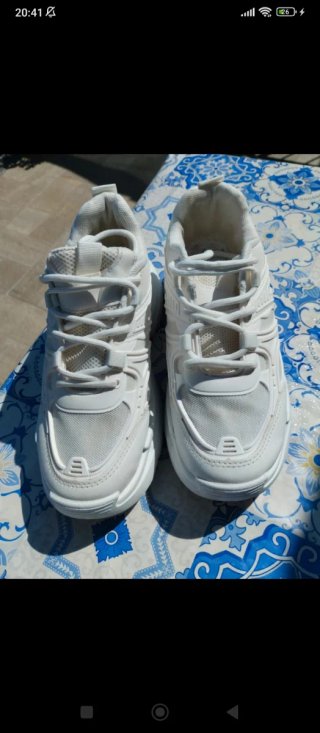 Scarpe sportive plateau bianche 37
