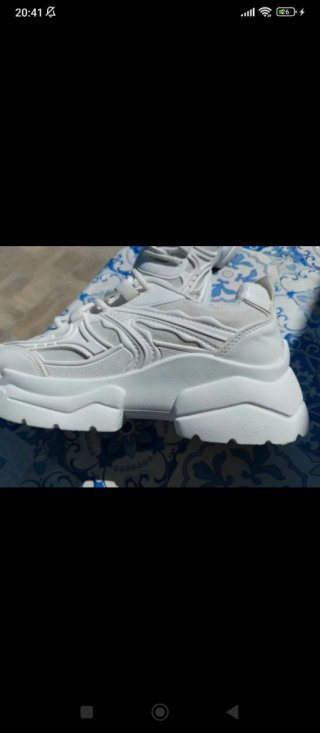 Scarpe sportive plateau bianche 37