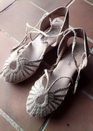 Zapatos esparto mujer beige
