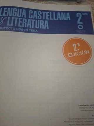 Lengua castellana y literatura 2° bachillerato
