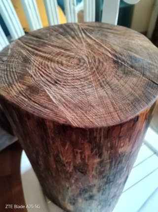 Tronco de madera artesanal de pino del norte