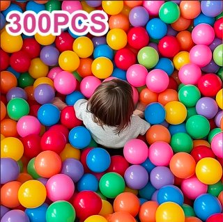 300 Bolas para Piscina Infantil Color Caramelo.