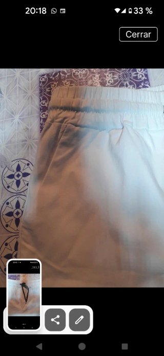 Pantalón corto blanco 13-14 años