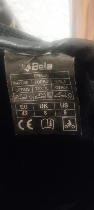 Botas de Moto BELA Talla 42 Negra y Amarilla