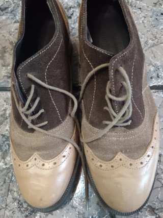 Zapatos de vestir de ante y piel