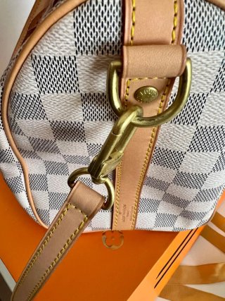 Bolso de Piel Blanco y Marrón