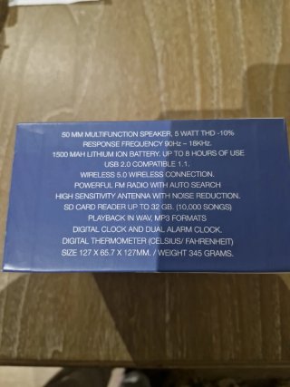 Reloj Despertador Dual Radio FM/Altavoz