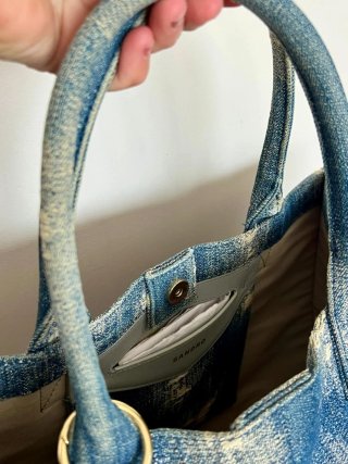 Bolso Sandro Denim Desgastado
