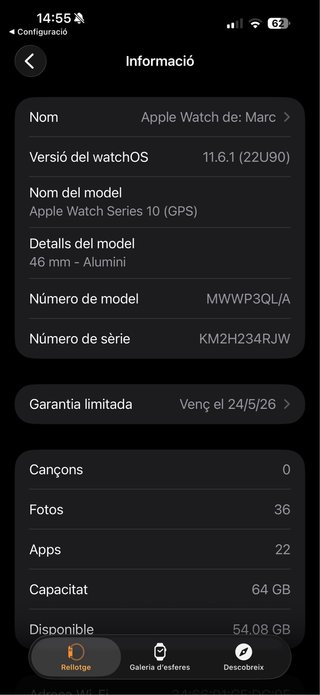 Apple Watch Serie 10 con Cargador