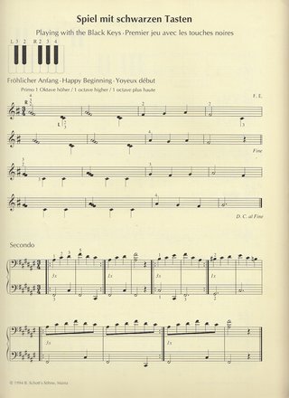 F. Emonts. Wir spielen vierhändig. Piano a 4 manos