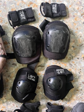 Mochila skate, protecciones y recambios