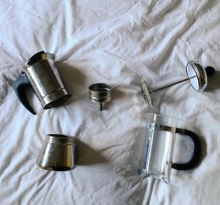Cafetera y Tetera Émbolo + Regalo vasos chupito