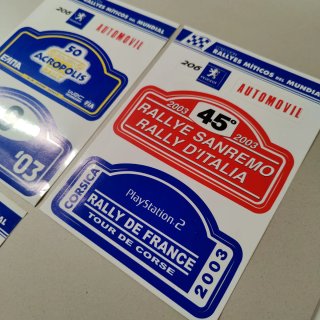 Pegatinas Rallyes Míticos del Mundial