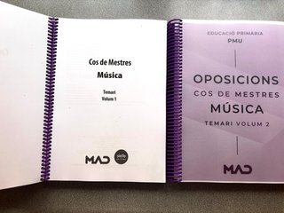 Temari oposicions Música Cos Mestres Primària PMU