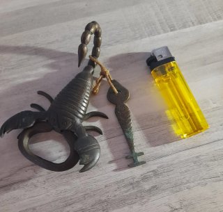 Antiguo candado indio de escorpión