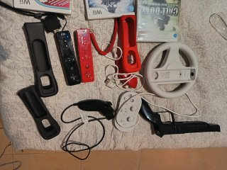Lote de consola  Wii + juegos y accesorios