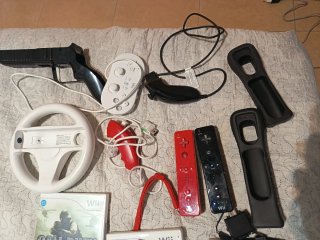 Lote de consola  Wii + juegos y accesorios