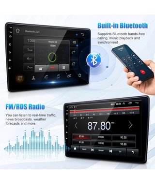 Radio Coche Carplay 2G+32G Peugeot 107 Toyota