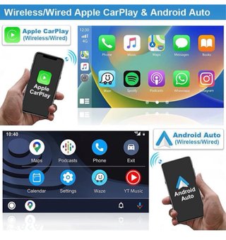Radio Coche Carplay 2G+32G Peugeot 107 Toyota