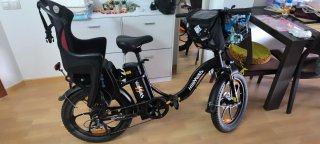 Bicicleta Eléctrica con Sillín Infantil