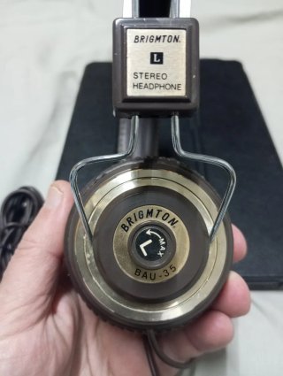 Auriculares Brigmton Vintage Marrón Dorado