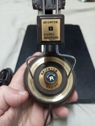 Auriculares Brigmton Vintage Marrón Dorado