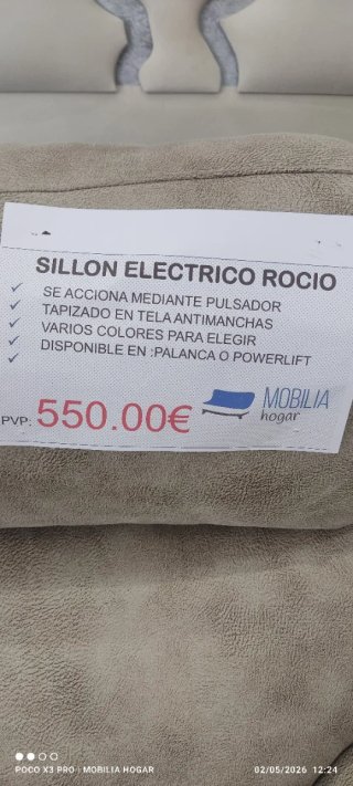 Sillón Eléctrico Relax Beige En tela antimanchas ,
