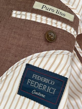 Completo uomo lino Federico Federici Beige