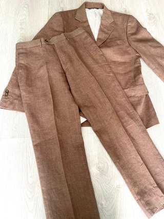 Completo uomo lino Federico Federici Beige