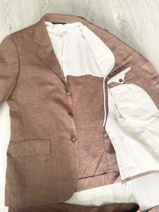 Completo uomo lino Federico Federici Beige