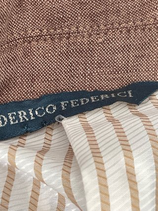 Completo uomo lino Federico Federici Beige