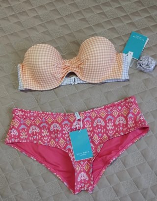 Bikini Mujer Talla 40 Naranja y Rosa