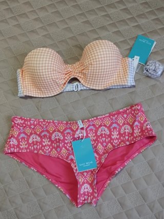 Bikini Mujer Talla 40 Naranja y Rosa