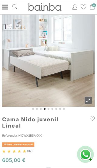 Cama nido madera blanca