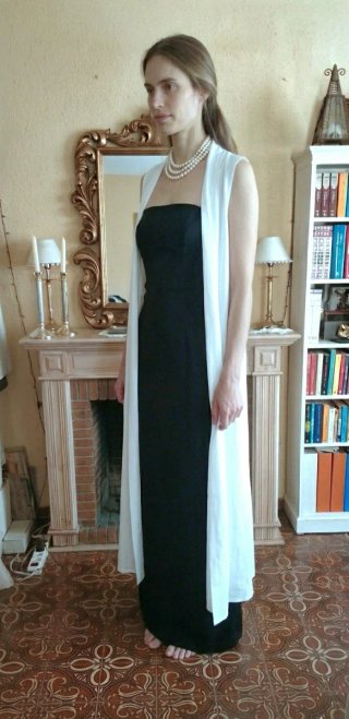 Chaleco largo blanco Made in Italy