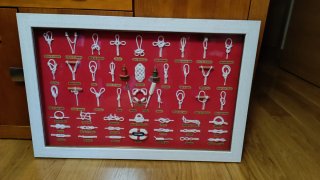 Cuadro Nudos Marineros Tela Roja