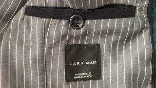 Americana Zara Verde Botella Algodón T.M