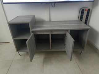 Mueble TV madera y metal