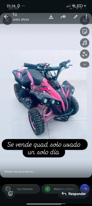Quad 49cc infantil rosa