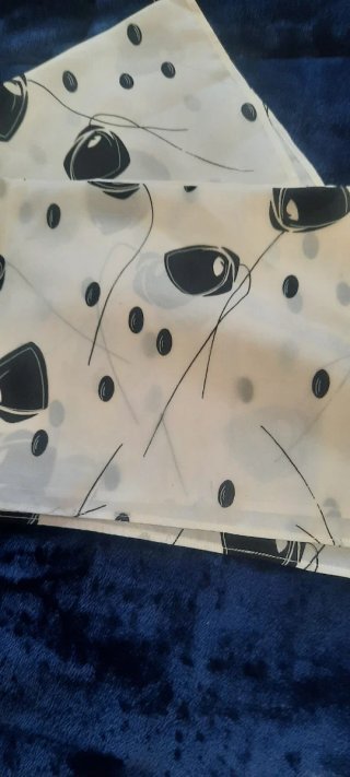 Foulard donna bianco con pois neri